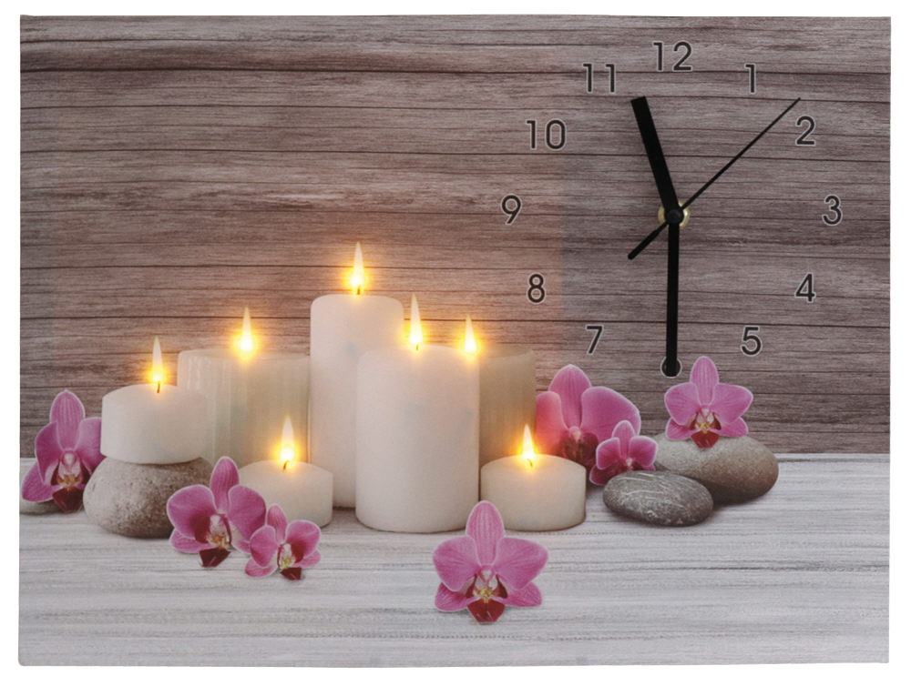 Wanduhr mit LED "Kerzen"
