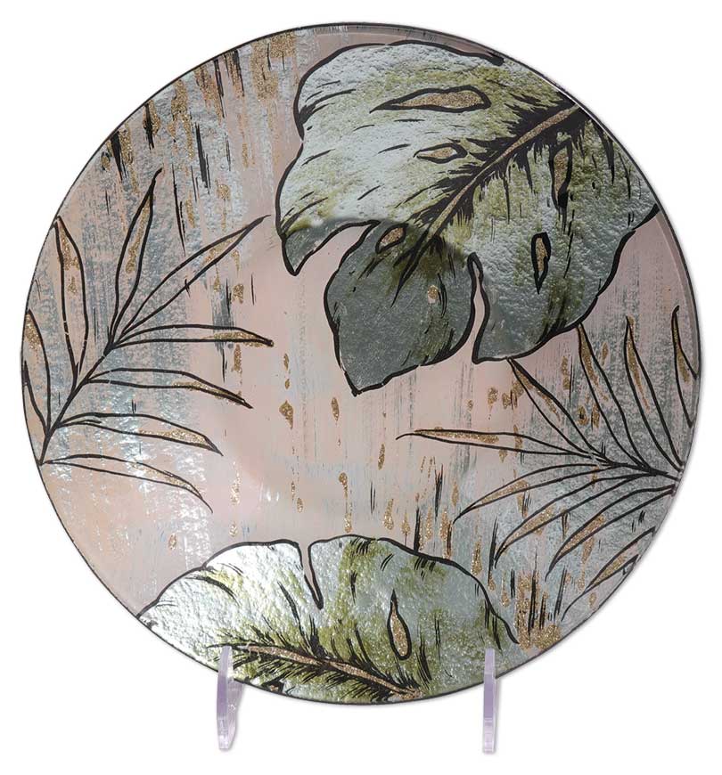 Glasteller "Blatt"