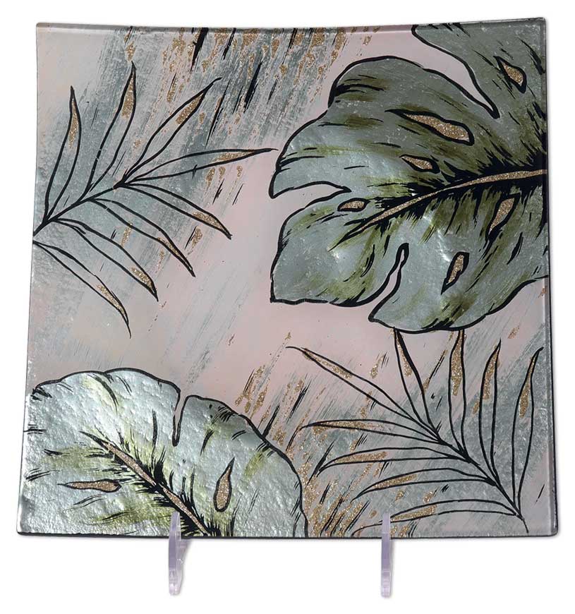 Glasteller "Blatt"