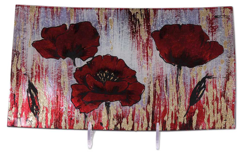 Glasteller "Mohnblume"