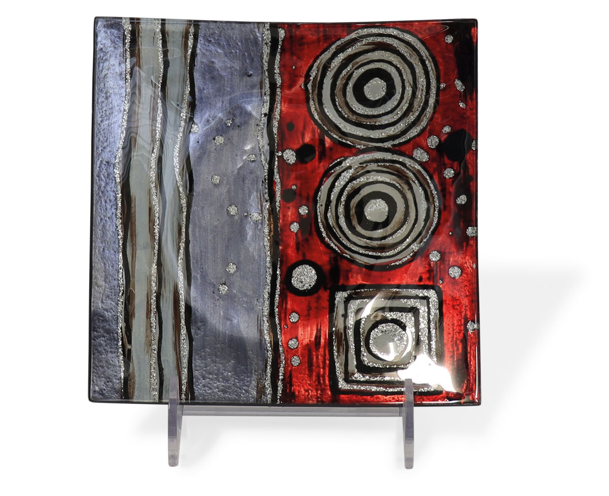 Glasplatte "Univers" quadratisch