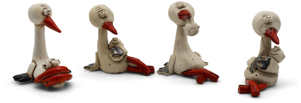 Storch-Miniaturen im 4er Sortiment