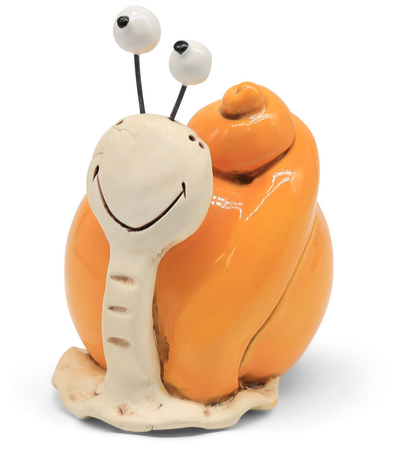 Spardose Schnecke Finchen gelb