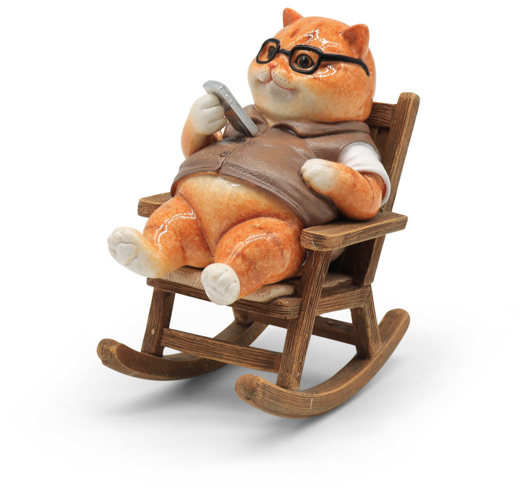 Mr. Felix im Schaukelstuhl