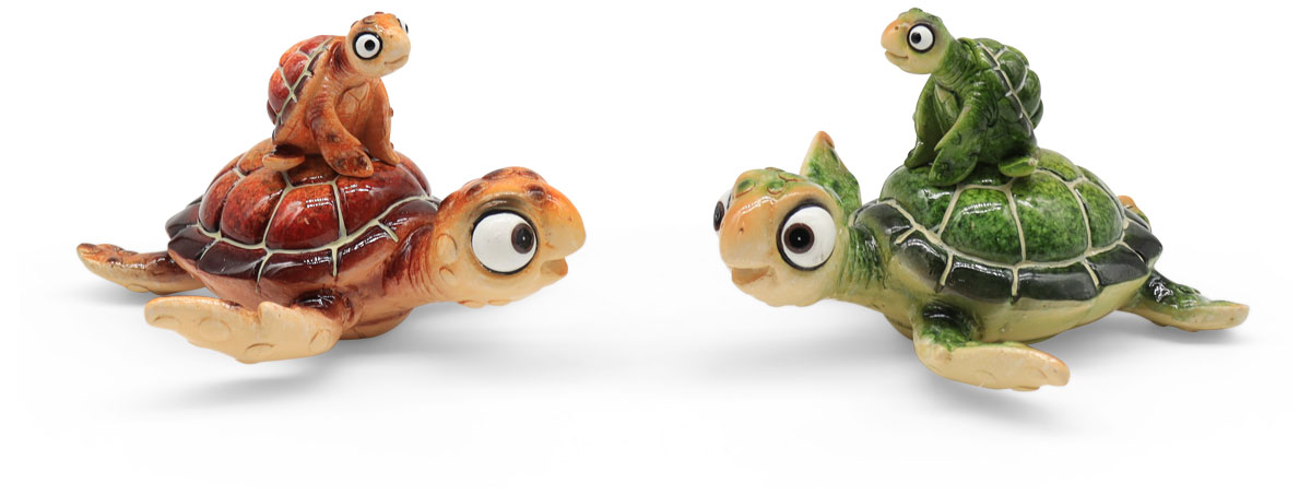 Schildi grün/braun Mama mit Baby