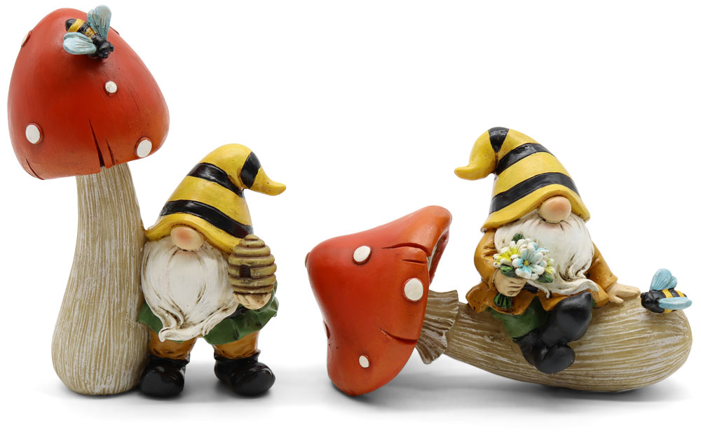 Pilz-Kobold 2er Mix, Polyresin