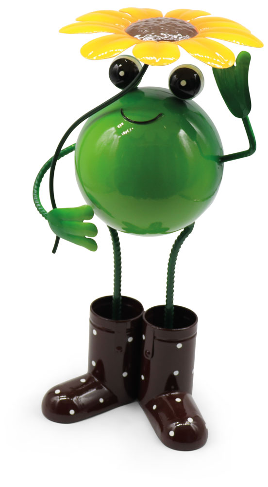 Frosch Rango mit Regenschirm, Metall