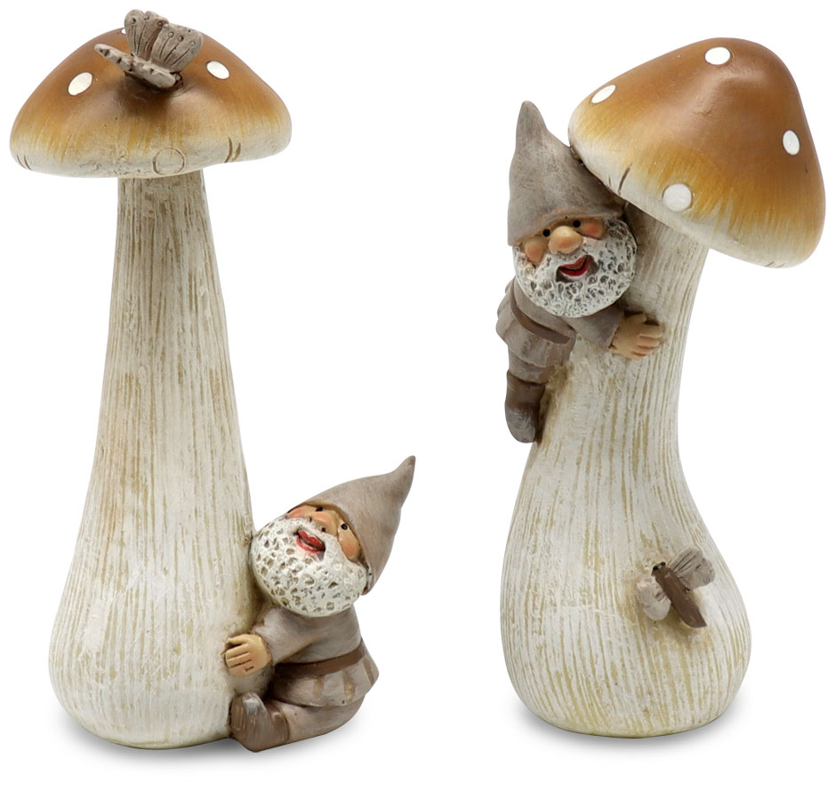 Gartenwichtel mit Pilz