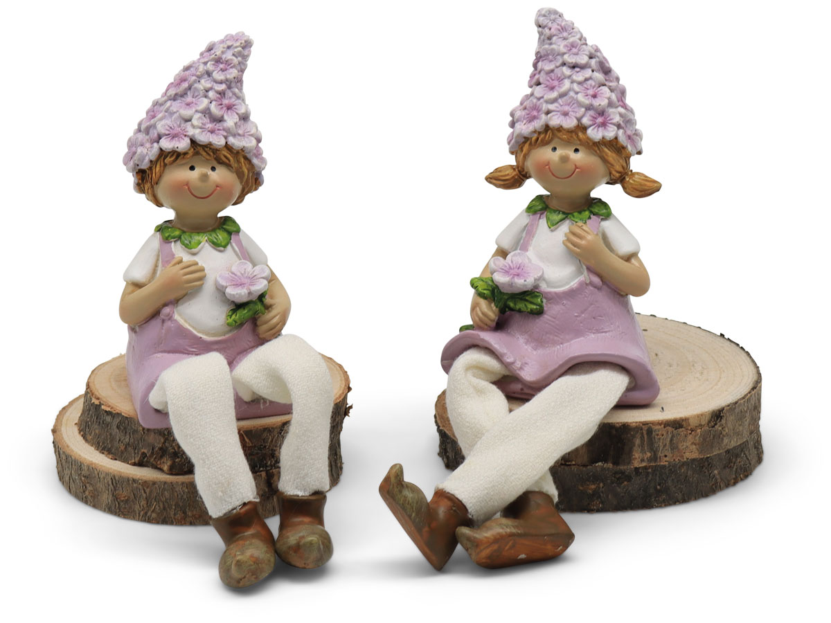 Blumenkinder Lisa & Louis, Polyresin