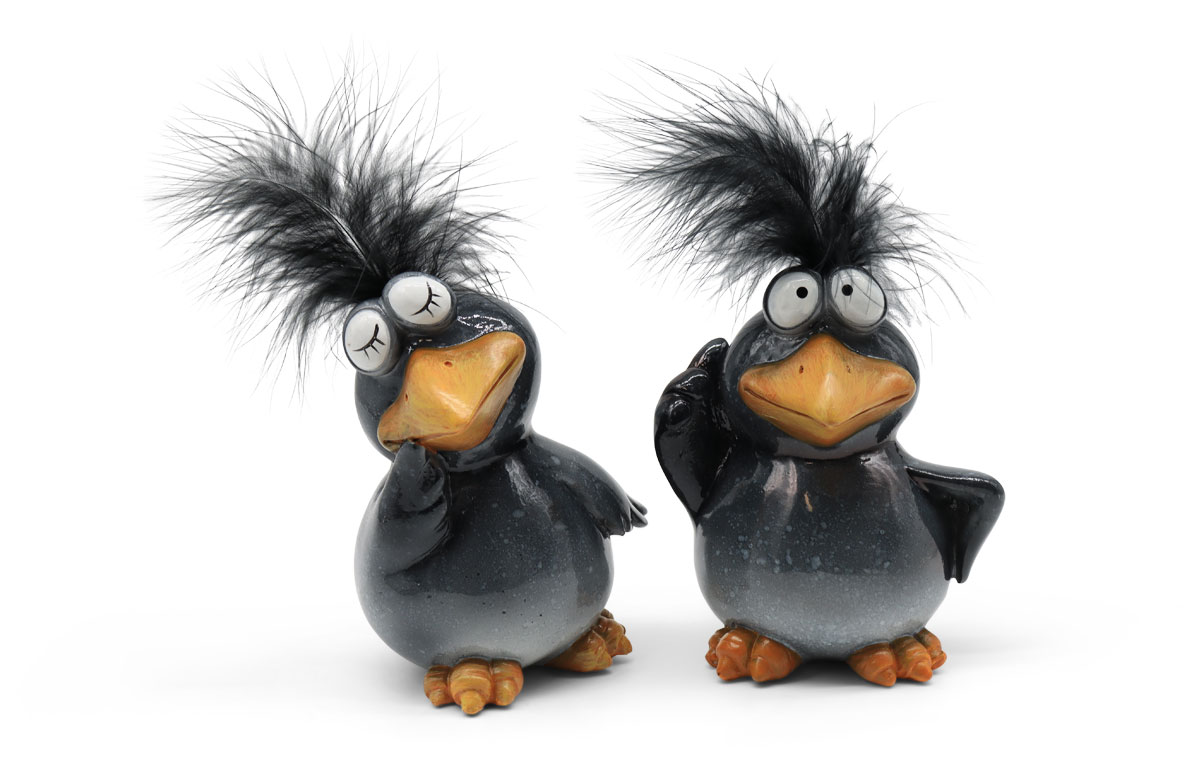 Vogel Mia & Sammy, Polyresin