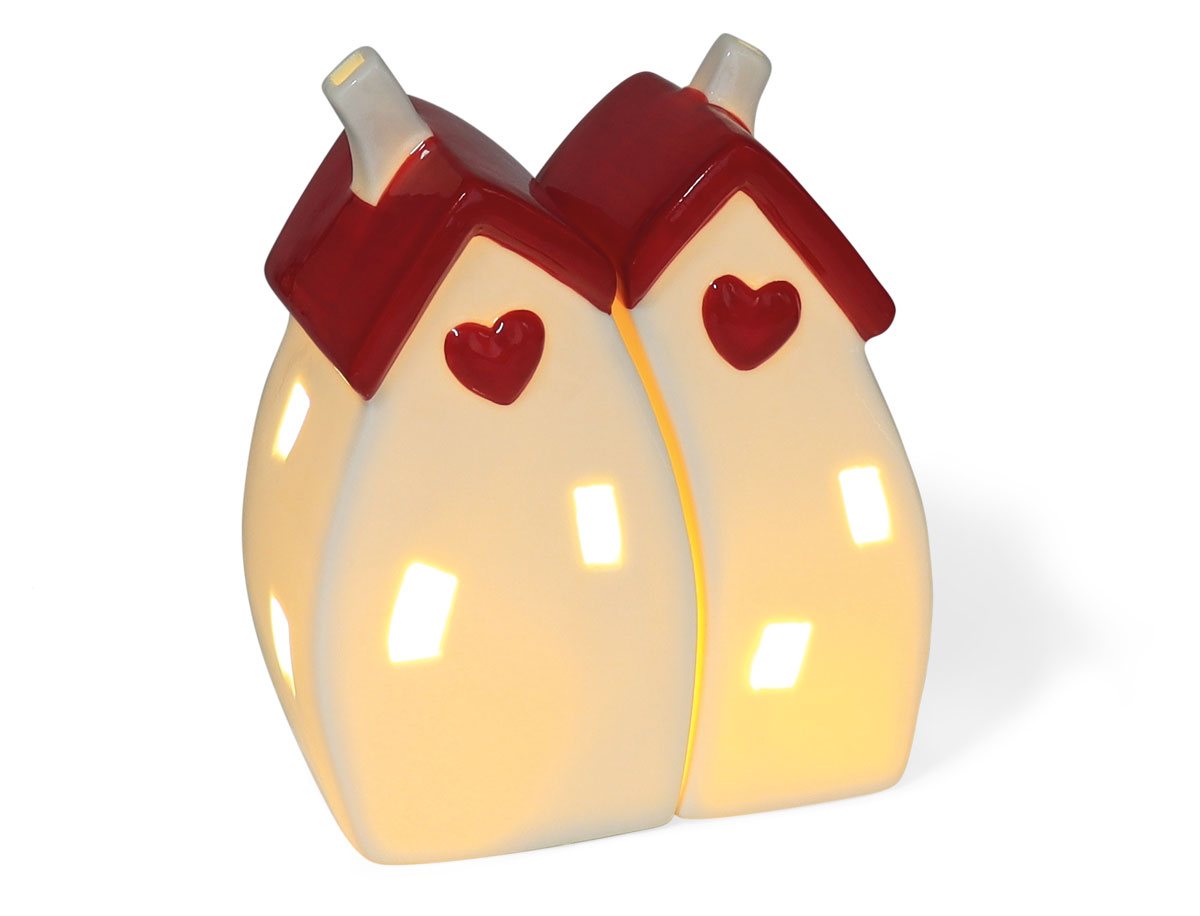 Doppelhaus EMIRA mit LED, Timer, Keramik