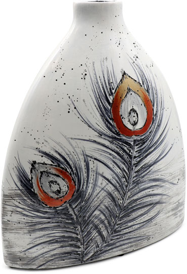 Vase "Pfauenfeder" (peacock feather) bulbous
