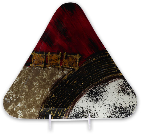 Glass plate "Kepheus" triangular