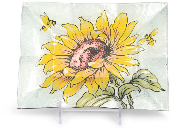 Glass plate "Sonnenblume" (sunflower) rectangle
