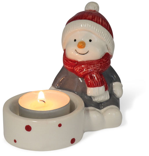 Tealight holder snowman