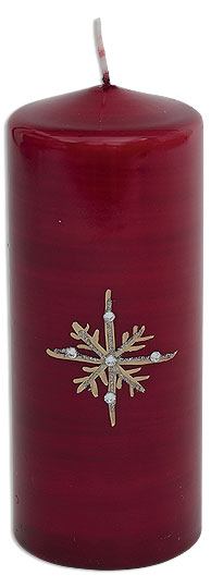 Candle cylinder "Crystal" red