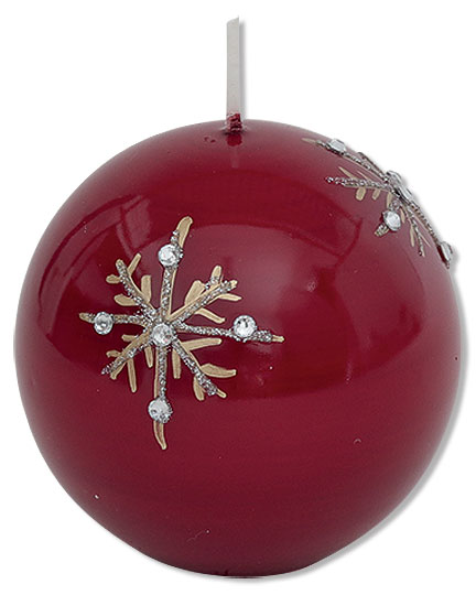 Candle ball "Crystal" red