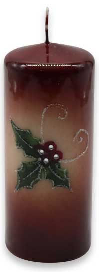 Kerzenzylinder "Weihnachtsstern" braun