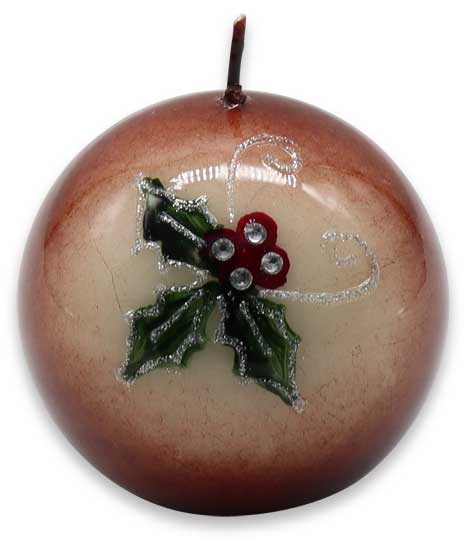 Candle ball "Weihnachtsstern" (christmas star) brown