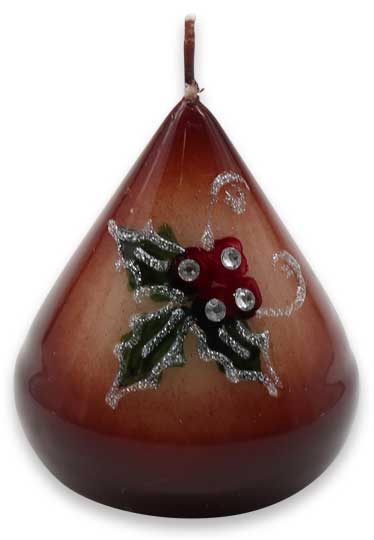 Candle ellipse "Weihnachtsstern" (christmas star) brown