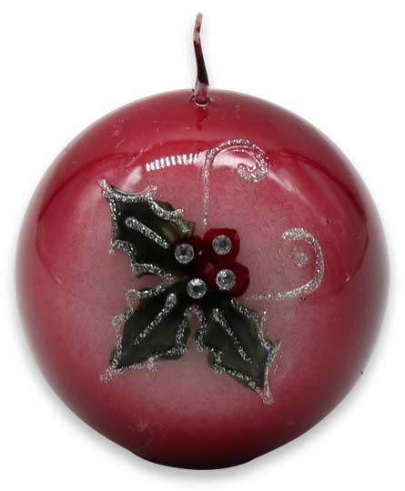 Candle ball"Weihnachtsstern" (christmas star) red
