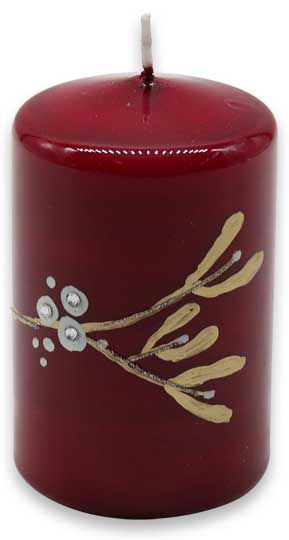 Candle cylinder "Wega" red