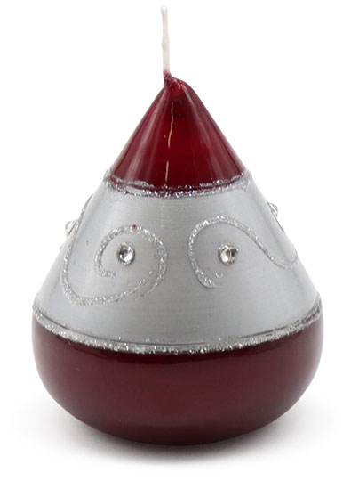 Candle ellipse Ornament 1 red