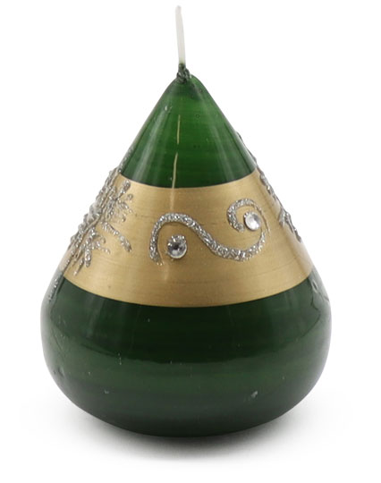 Candle ellipse Ornament 1 green