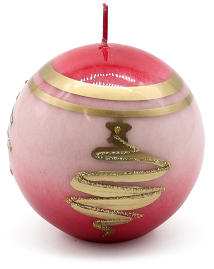 Candle ball Ornament 3 red