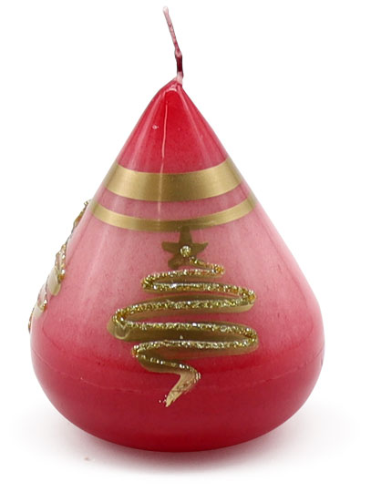 Candle ellipse Ornament 3 red