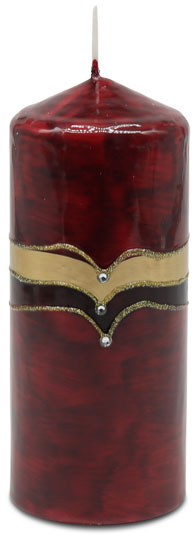 Kerzenzylinder Ornament 8 rot