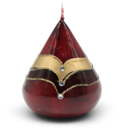 Kerzen Ellipse Ornament 8 rot