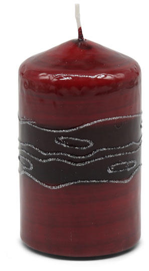 Candle cylinder Ornament 9 red