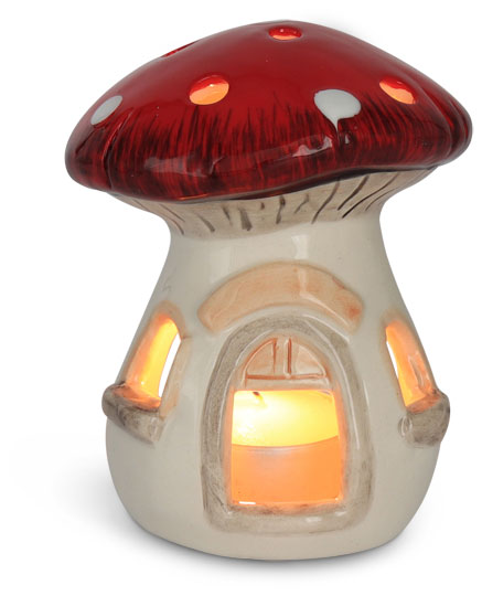 Tealight holder mushroom house Buchsbau