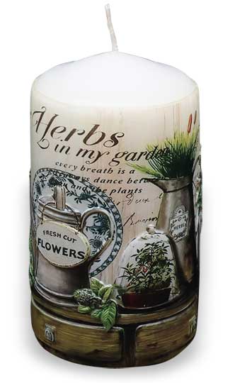 Kerzenzylinder "Herbs"