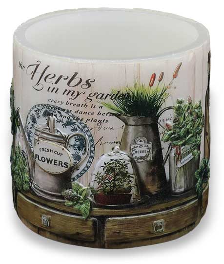 Candle tealight holder "Herbs"