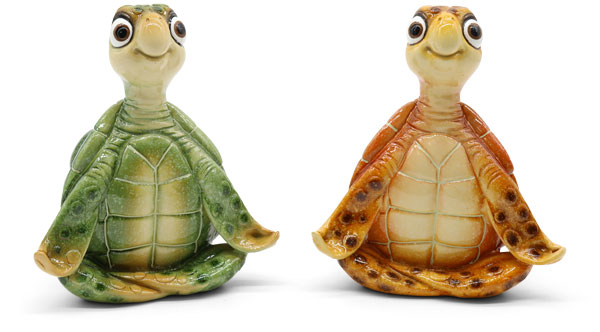 Yoga turtle "Om" green/brown