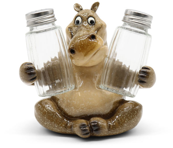 Salt and pepper shakers hippo