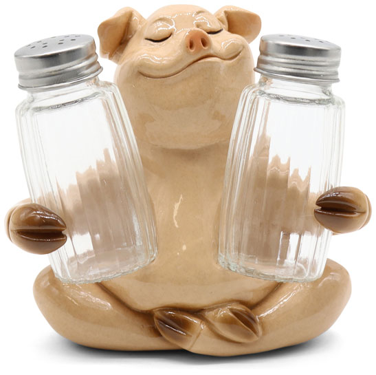 Salt and pepper shakers pig