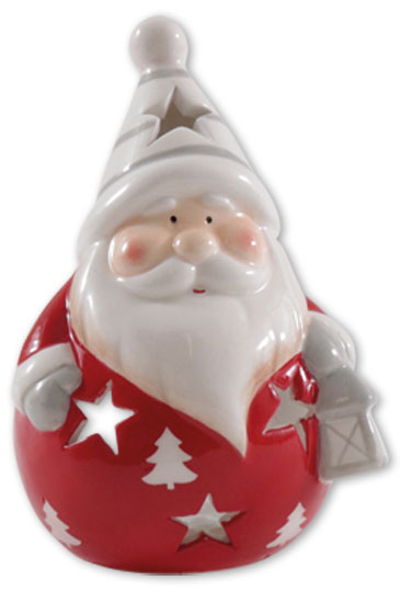 Teelichthalter Santa Claus mit Laterne