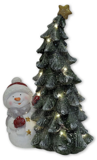 Decoration tree with snowman LED