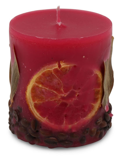 Scented candle cylinder Potpourri Fruits bordeaux, strawberry fl.