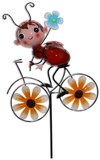 Metal windmill ladybird