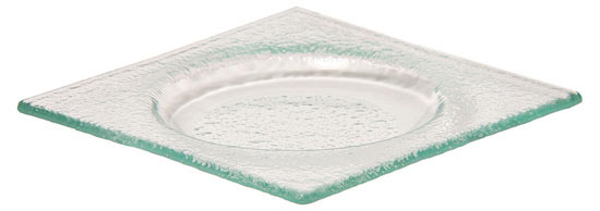 Glass plate clear for round candles