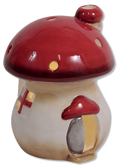 Tealight holder mushroom house