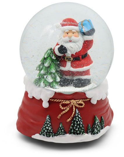 Music box snow globe Santa Claus
