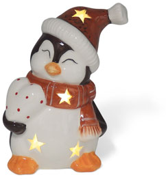 Pinguin Vanilla mit LED & Timer