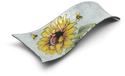 Glasplatte "Sonnenblume" Bogen