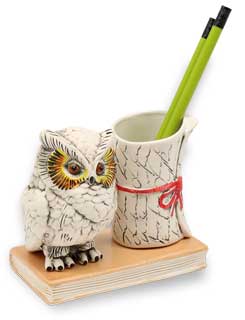 Pen holder owl