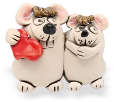 Couple of mice with heart
